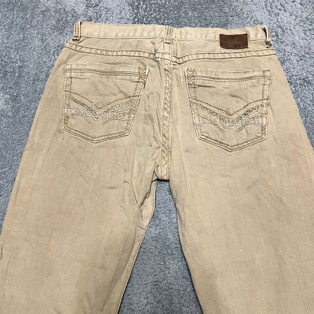 BKE Jeans Mens 33 (33x30) Khaki Tan Tyler Straight Buckle Chino Pants - Picture 4 of 10